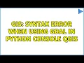 GIS syntax error when using gdal in python console QGIS