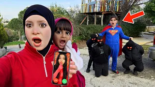 سوبر مان انقذ ماشا وجنى من الاشرار شفا وخلودة ساعدونا ولكن ما توقعنا يلي صار   مخيف دندنها