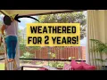 Practically new outdoor curtains for humid moldy weather
