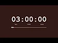 3 Hour Timer Coconut Brown Screen Countdown