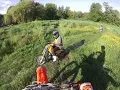 Honda CR125R back yard riding at The Funny Farm