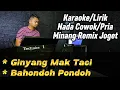 Download Lagu GINYANG MAK TACI - BAHONDOH PONDOH (MINANG REMIX JOGET) - Karaoke/Lirik Nada PRIA