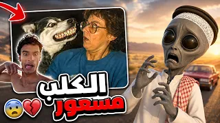 الكلب مسعور 😳💔 | ردة فعل الفضائي على الترند