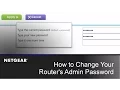 How to Change your Router s Admin Password NETGEAR