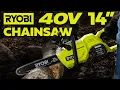 Ryobi 40V 14 Electric Cordless Chainsaw Setup and First Use