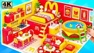 Build McDonald’s House with Bedroom & Giant Burger Pool 🍔 | Clay DIY | 미니어처 하우스