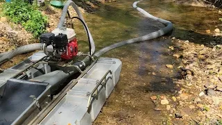 Dredging a shallow creek on private property.#gold #getoutside #dredging