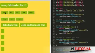 Tutorial JavaScript for beginners Array Methods Part 1 M Tutorial
