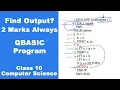 Find Output QBASIC program of class 10 computer science