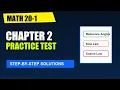 Math 20 1 Chapter 2 Practice Test Step by Step Solutions