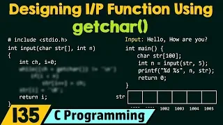 Designing The Input Function using getchar