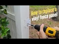 Replace a vinyl fence panel tips to make it easy