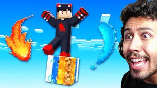 نجوت 99 يوم فوق بلوكة العناصر في ماين كرافت!!؟