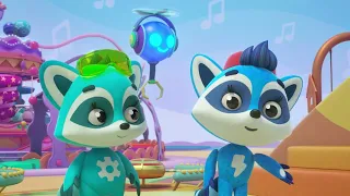🦝The Rockoons Band | Episode 59 A LITTLE & A LOT 🤏👐 | Fun Songs, Music Box Magic, Musical Learning
