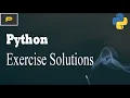 Python Crash Course Exercise Solutions