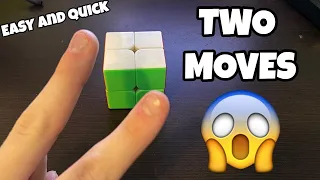 HOW TO SOLVE A 2x2 RUBIK S CUBE WITH 2 MOVES IN UNDER 1 MINUTE NOT CLICKBAIT QUICK AND EASY 