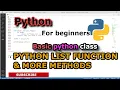 Python List Functions More Methods Python for Beginners