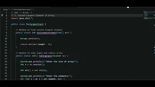 Problem Second Largest Element in Array DSA in Java