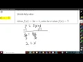 Solve for Input of Function Given Output Compare Function Values