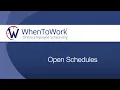Open Schedules