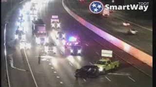 Crews work crash on I-40E at Weisgarber in Knoxville