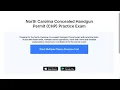 North Carolina Concealed Handgun Permit CHP Practice Exam