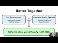 GPCE Keynote - Live Programming and Programming by Example Better Together