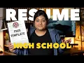 High School Resume for Undergraduate Programs FALL 2025 Free Word Template