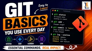 Git Basics You Use Every Day git status add commit log Explained with Demo Techeasy