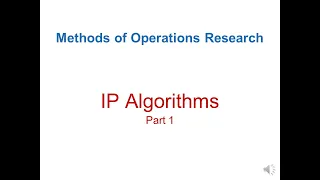 MEIE3271 Methods of OR 05 IP Algorithms 001