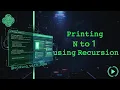 Printing numbers from n to 1 using Tail Recursion