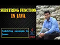 Substring in java in Hindi What is Substring in Java in Hindi Substring Function in Java