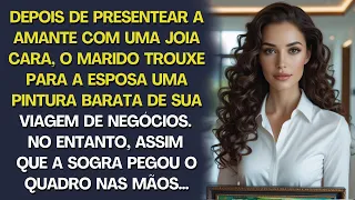 Após presentear a amante, levou para a esposa uma pintura barata… Mas, assim que a sogra a pegou…
