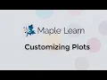 Maple Learn Customizing Plots