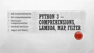 From lambda map reduce filter to List Dict Set Comprehensions