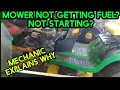 Mower not getting fuel Fuel pump and fuel shut off solenoid test