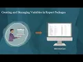 Creating and Managing Variables in Report Packages