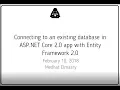 Connecting to an existing database in ASP NET Core 2 x app with Entity Framework 2 x