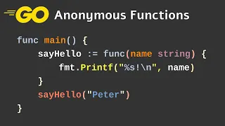 Anonymous functions - Go programming language tutorial 21