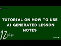 Learn eSchool ng AI-Aided Lesson Notes in Just 12 Minutes