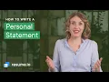 How to write a good personal statement examples template