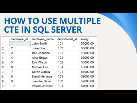 Download MP3 54 How to use multiple CTE in SQL Server