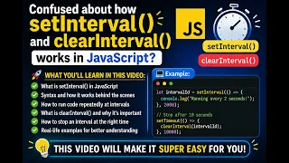 JavaScript setInterval and clearInterval Method Easy Explanation in less than 15 minutes