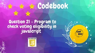 javascript program to check voting eligibility codebook