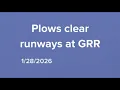 CLEAR THE RUNWAY Plows clear snow at GRR