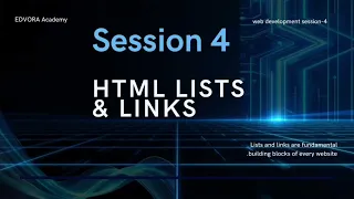 Web development with python Django session 4 HTML Lists Links