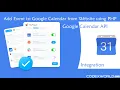 Add Event to Google Calendar using PHP