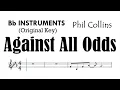 Download Lagu Against All Odds Bb Instruments Original Key Phil Collins Sheet Backing Play Along Partitura