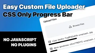 CSS Upload Progress Bar No Plugins