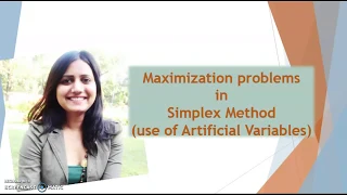 Maximization problem Simplex method Artificial Variable in Simplex table - Maximisation solution